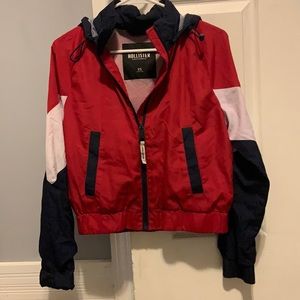 red windbreaker